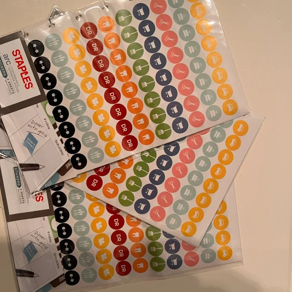 Organizational Stickers for Notebooks, Calendars &‎  Datebooks (3 packs / new/x)